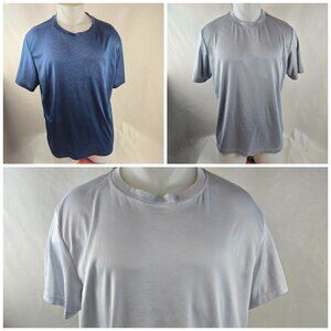 Fourcast T Shirt Mens XL Blue Grey Activewear Tee Performance Golf Lot of 3